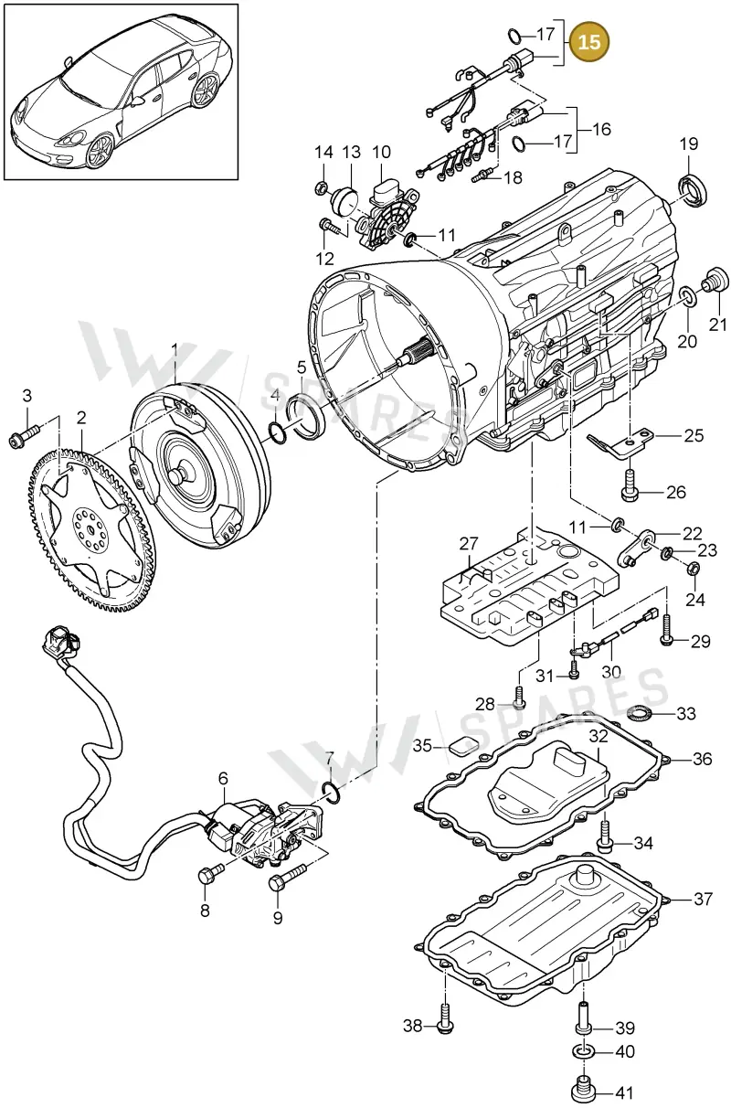 95861236310 — Porsche Panamera (2009-2016) diagram p35320020, position 15