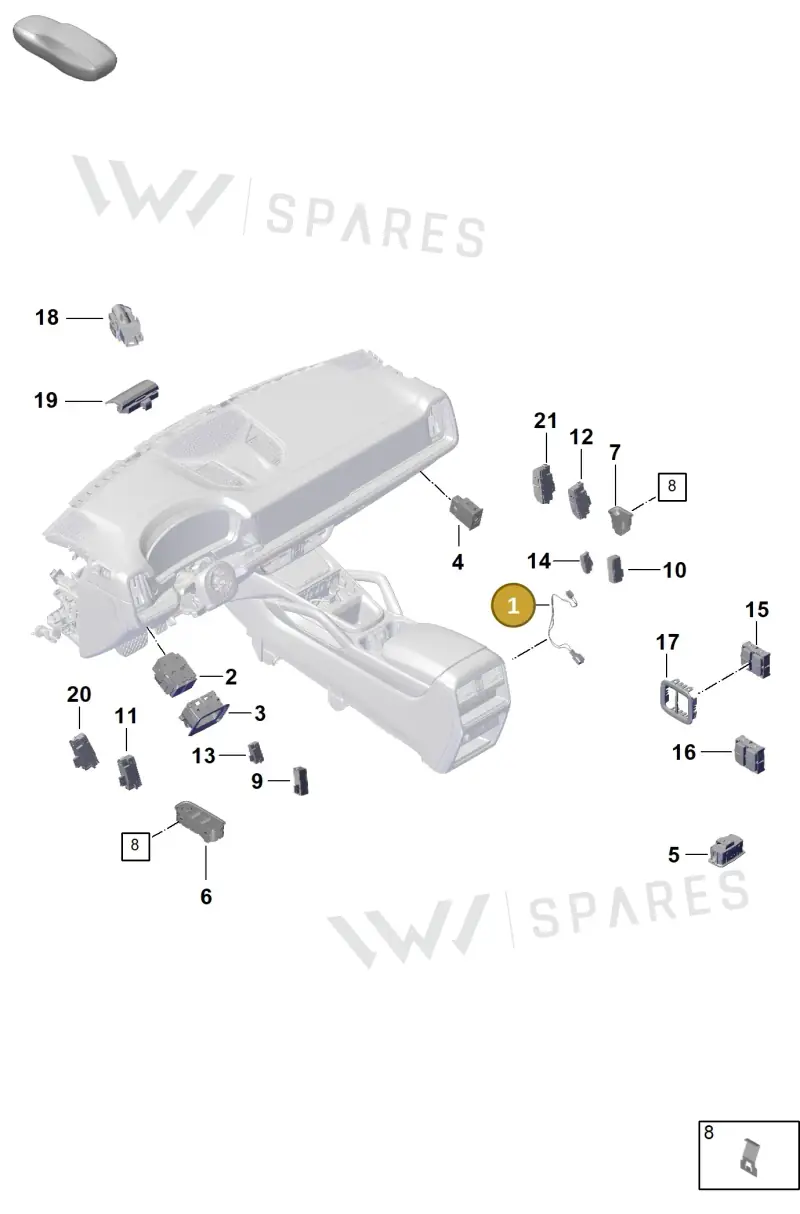 95861360100 — Porsche Cayenne Coupe (2023-2023) diagram p60905400, position 1