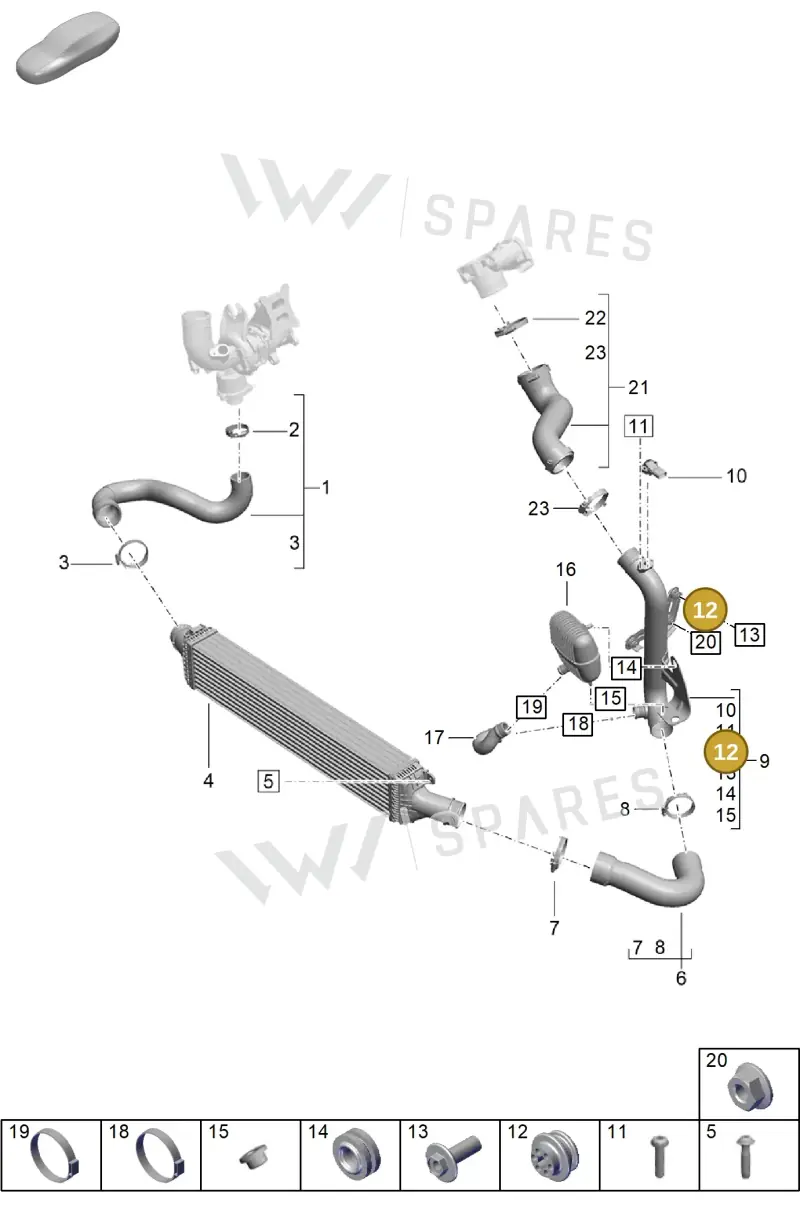 958614177 — Porsche Macan (2018-2022) diagram p52000024, position 12