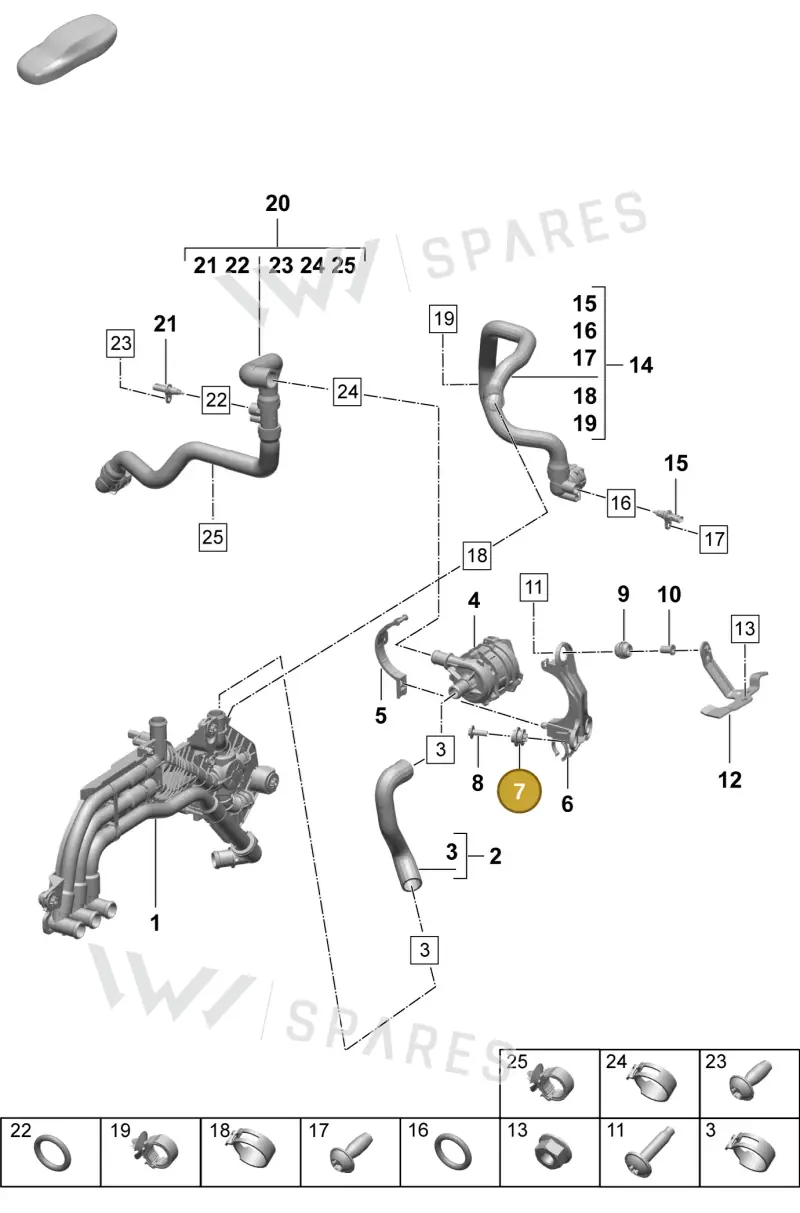 958614177 — Porsche Macan (2024-2024) diagram p61155020, position 7