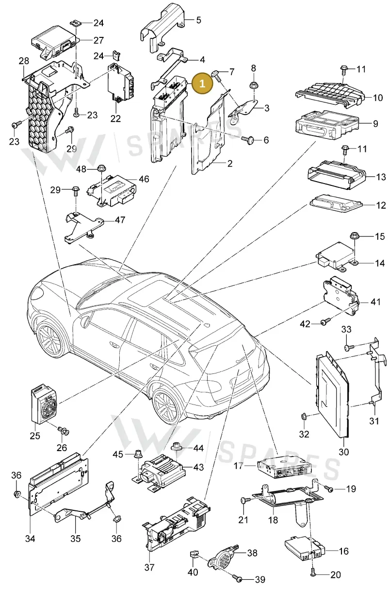 95861860300 — Porsche Cayenne (2010-2018) diagram p37901000, position 1