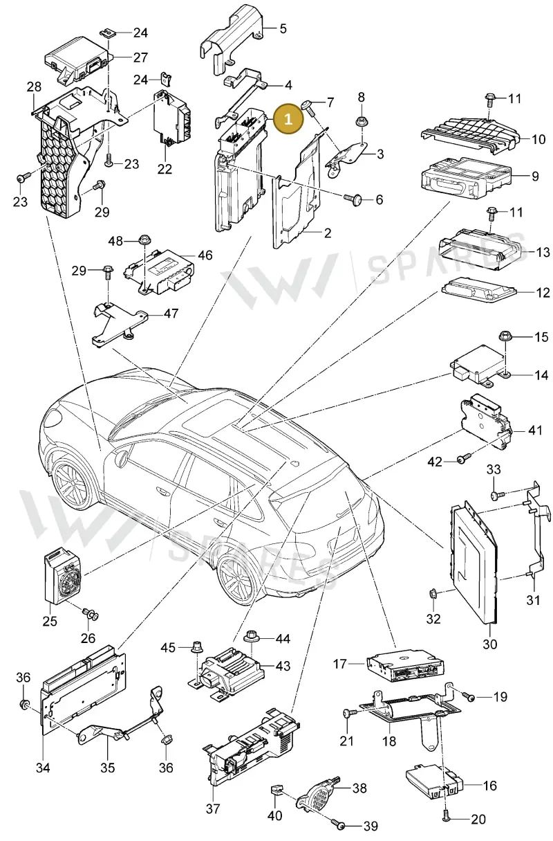 95861860321 — Porsche Cayenne (2010-2018) diagram p37901000, position 1