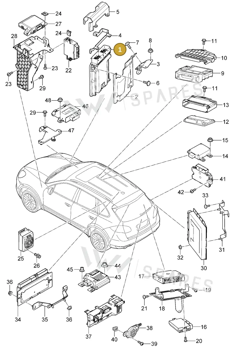 95861860331 — Porsche Cayenne (2010-2018) diagram p37901000, position 1