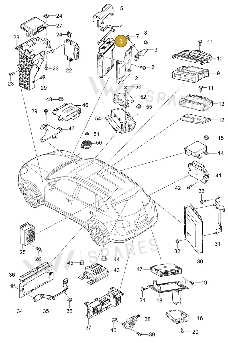 95861860340 — Porsche Cayenne (2010-2018) diagram p37901000, position 1