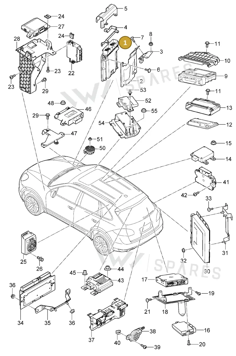 95861860350 — Porsche Cayenne (2010-2018) diagram p37901000, position 1