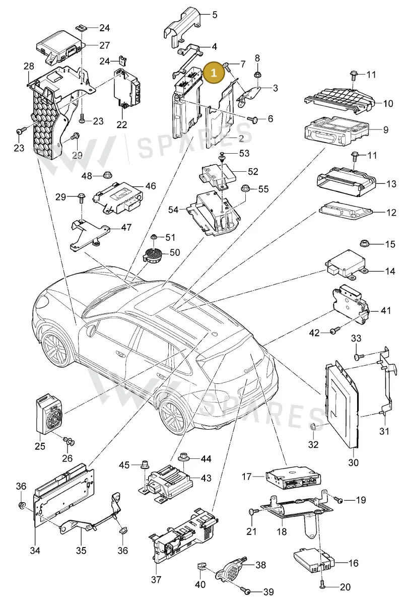 95861860380 — Porsche Cayenne (2010-2018) diagram p37901000, position 1