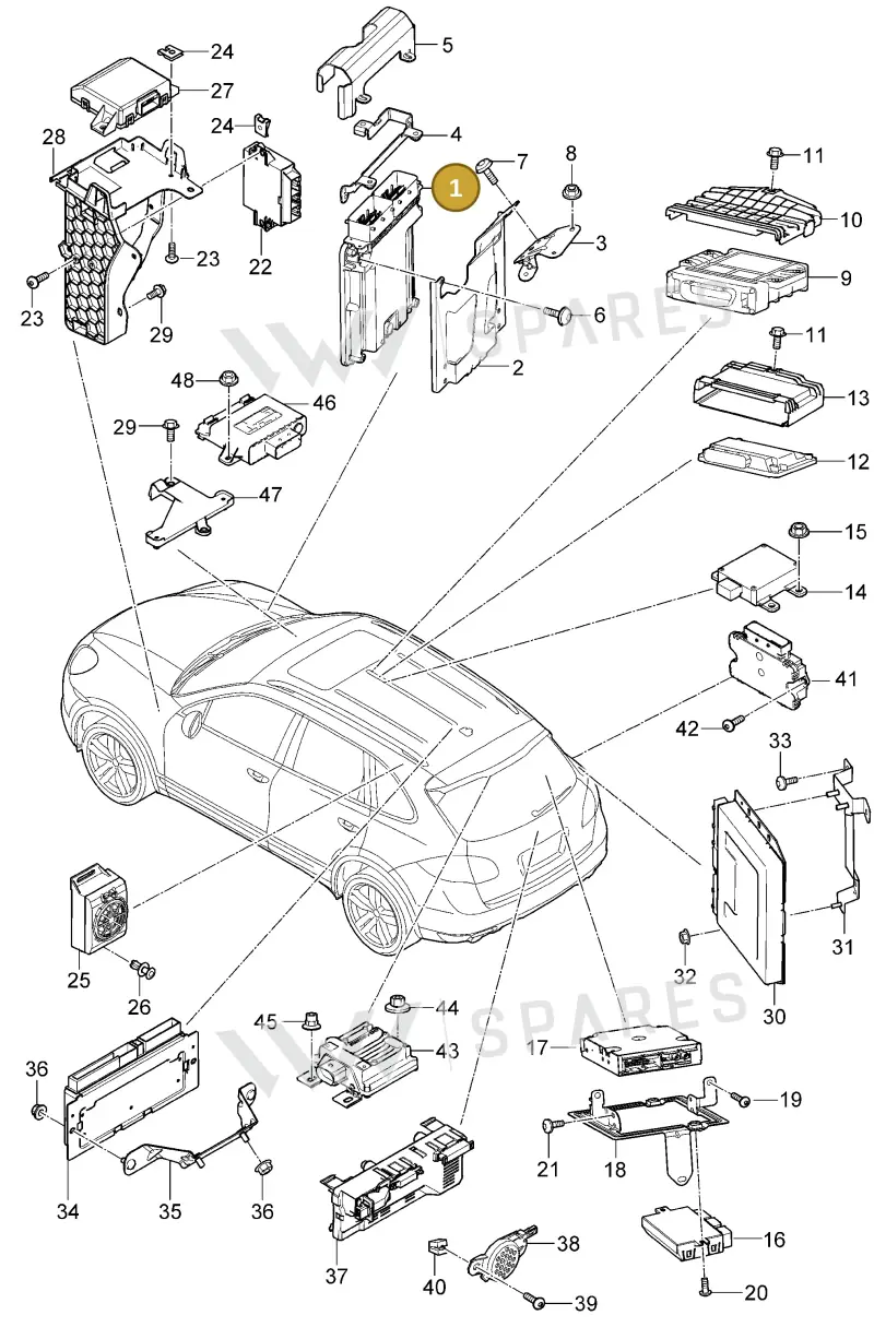 95861860521 — Porsche Cayenne (2010-2018) diagram p37901000, position 1