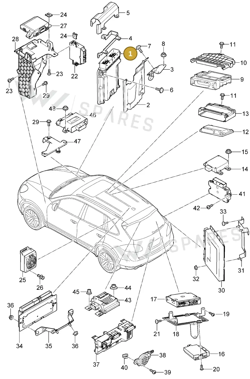 95861860572 — Porsche Cayenne (2010-2018) diagram p37901000, position 1