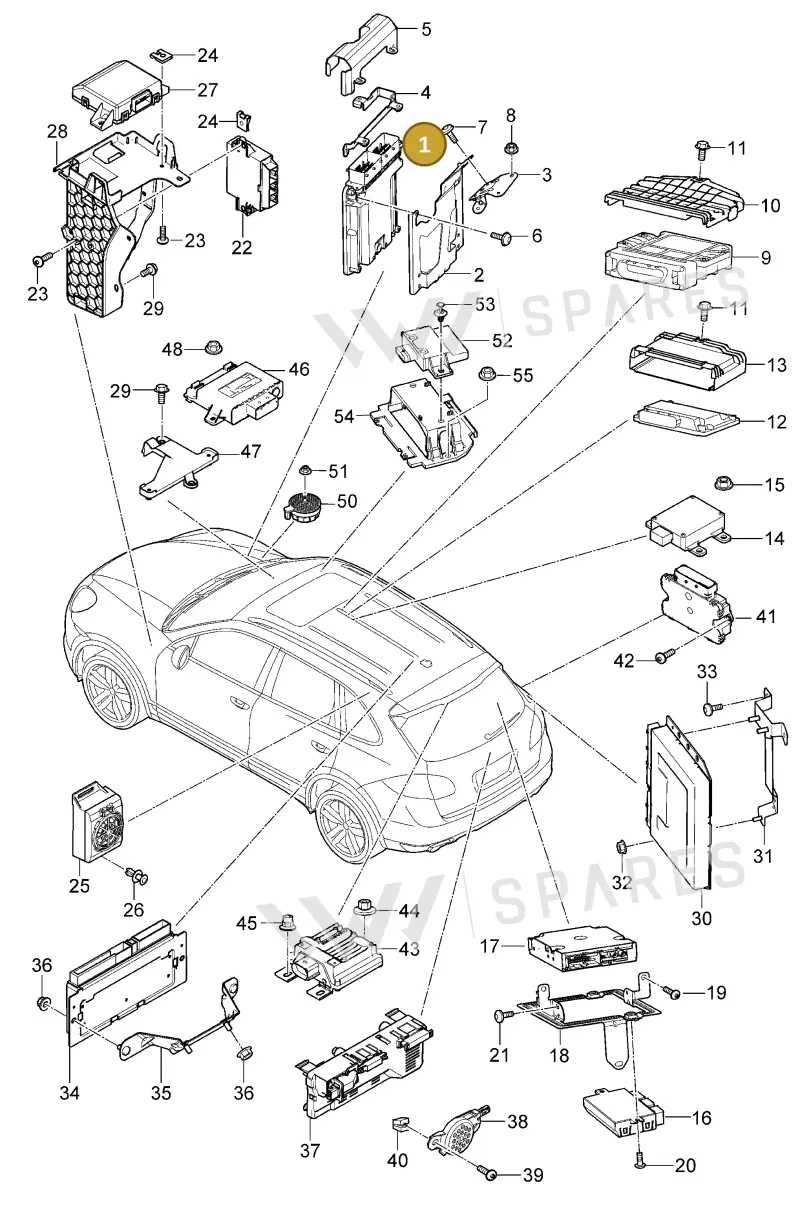 95861860610 — Porsche Cayenne (2010-2018) diagram p37901000, position 1
