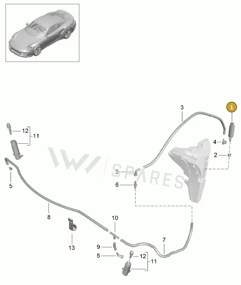 95862450200 — Porsche GT2 RS Clubsport (2013-2020) diagram p42904020, position 1