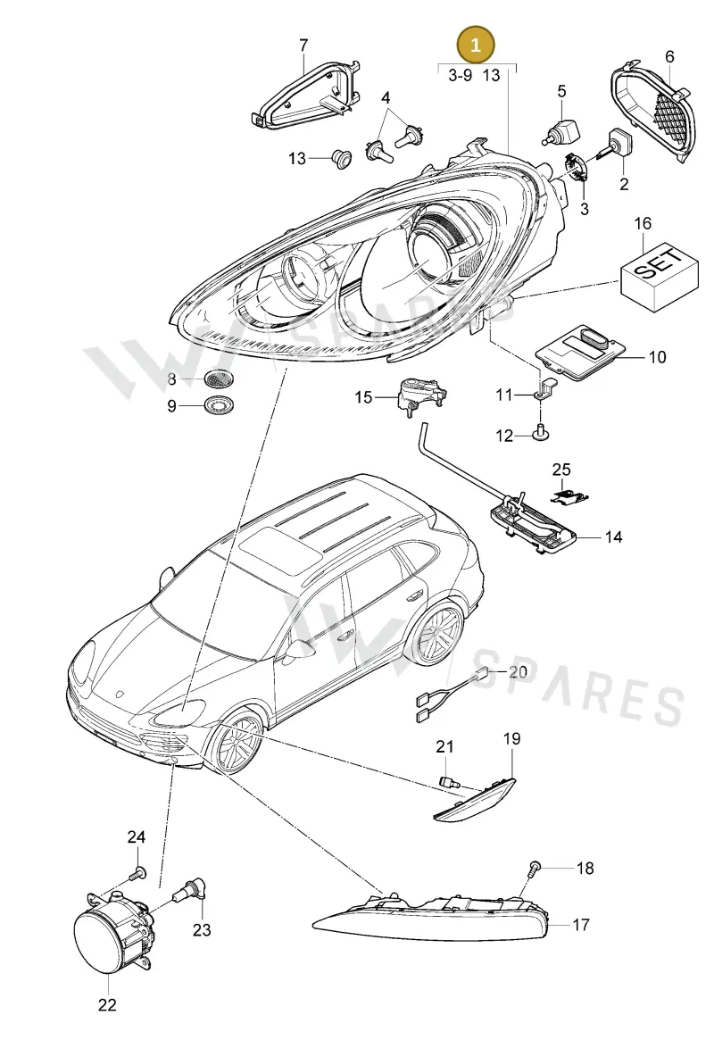 95863117802 — Porsche Cayenne (2010-2018) diagram p37905004, position 1