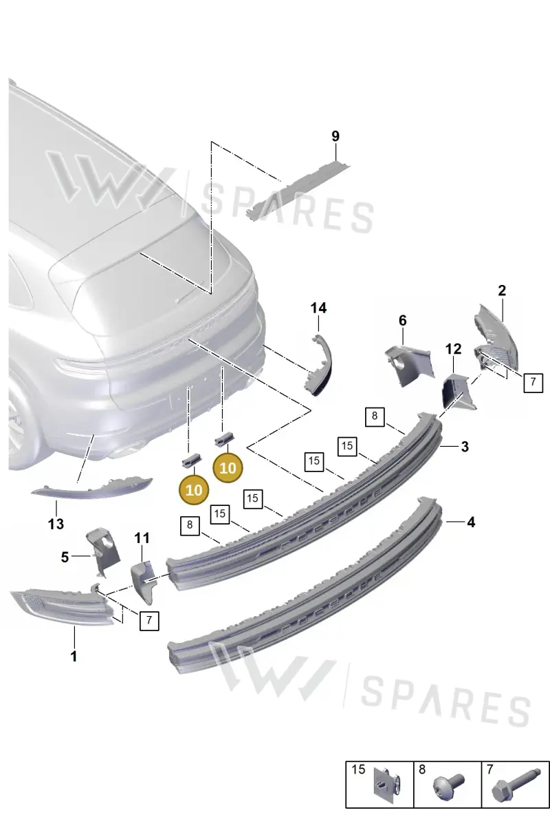 95863162011 — Porsche Cayenne Coupe (2023-2023) diagram p60908400, position 10