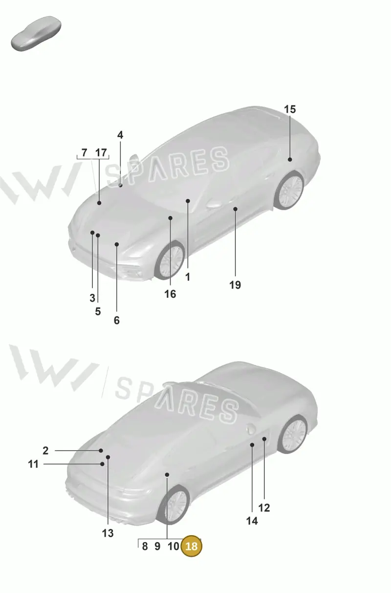 95870111900 — Porsche Panamera (2020-2023) diagram p58001005, position 18