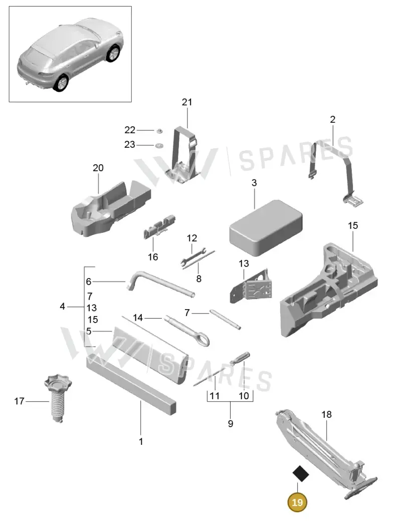 95870128200 — Porsche Macan (2013-2018) diagram p44001000, position 19