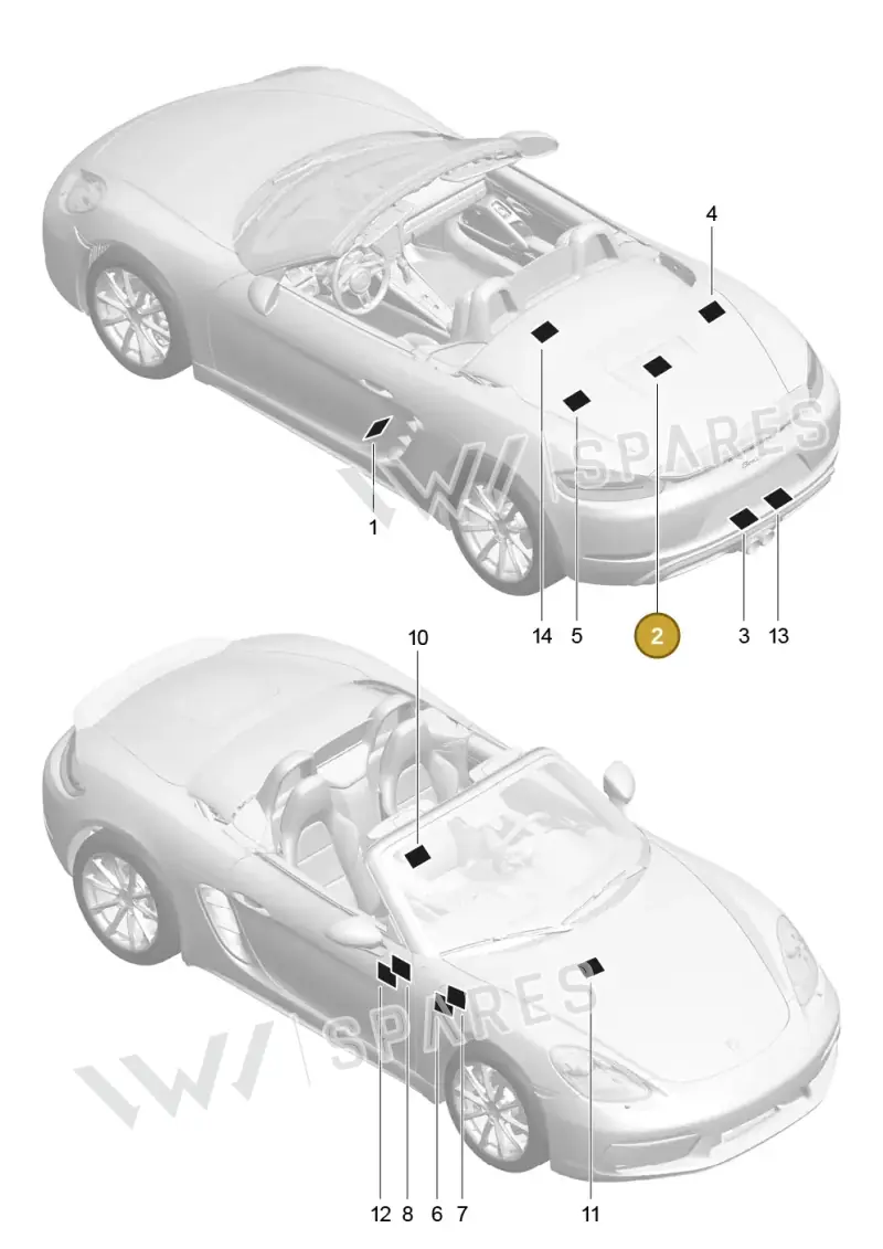 95870128901 — Porsche Boxster (2016-) diagram p48001005, position 2
