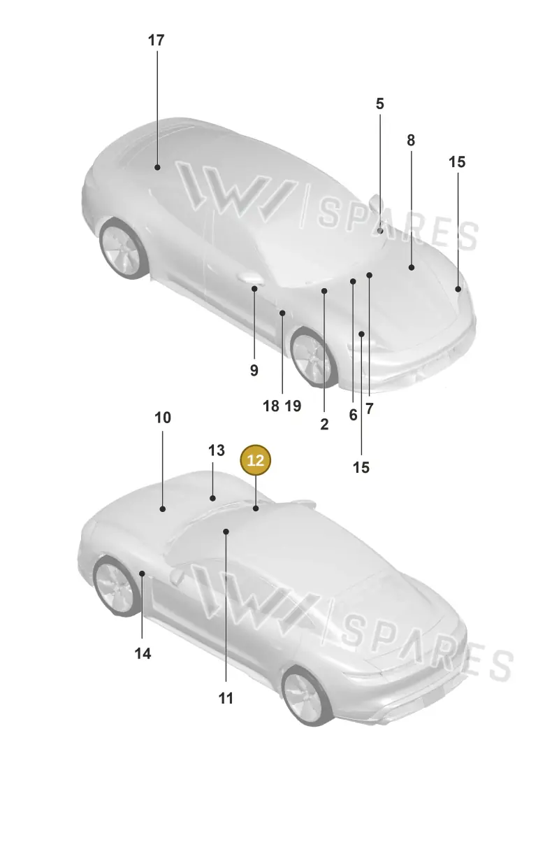 95870142110 — Porsche Taycan Sport Turismo (2019-2024) diagram p56003000, position 12