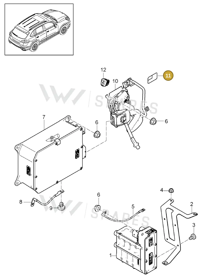 95870167810 — Porsche Cayenne (2010-2018) diagram p37901030, position 11