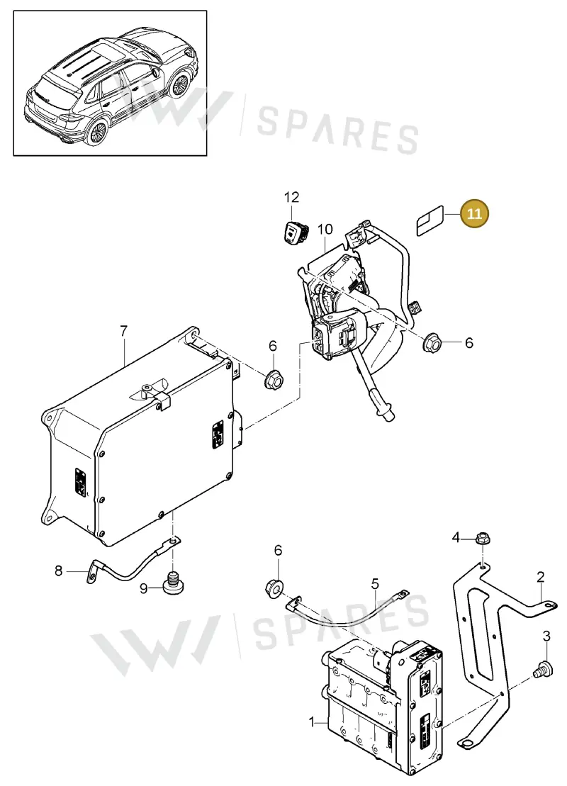 95870167820 — Porsche Cayenne (2010-2018) diagram p37901030, position 11