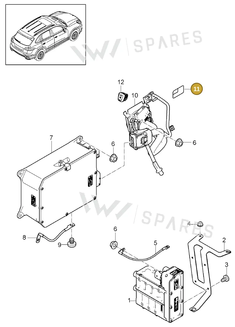 95870167840 — Porsche Cayenne (2010-2018) diagram p37901030, position 11