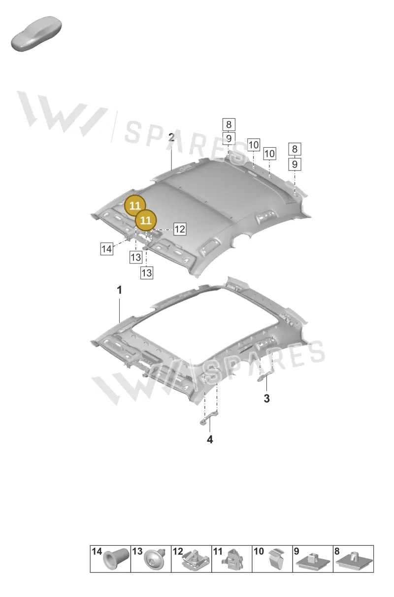 95873163300 — Porsche Taycan Sport Turismo (2023-) diagram p56807400, position 11