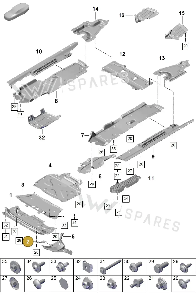 95882527100 — Porsche Cayenne Coupe (2023-2023) diagram p60801700, position 2