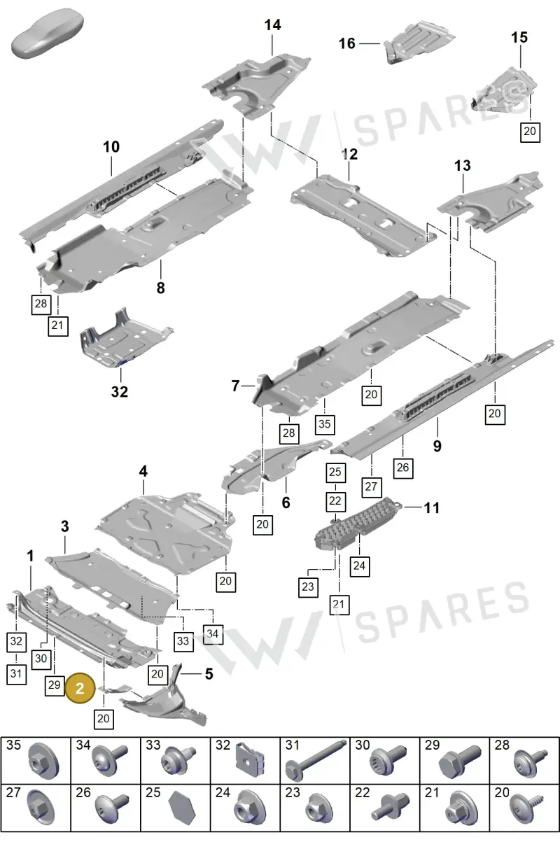 95882527200 — Porsche Cayenne Coupe (2023-2023) diagram p60801700, position 2
