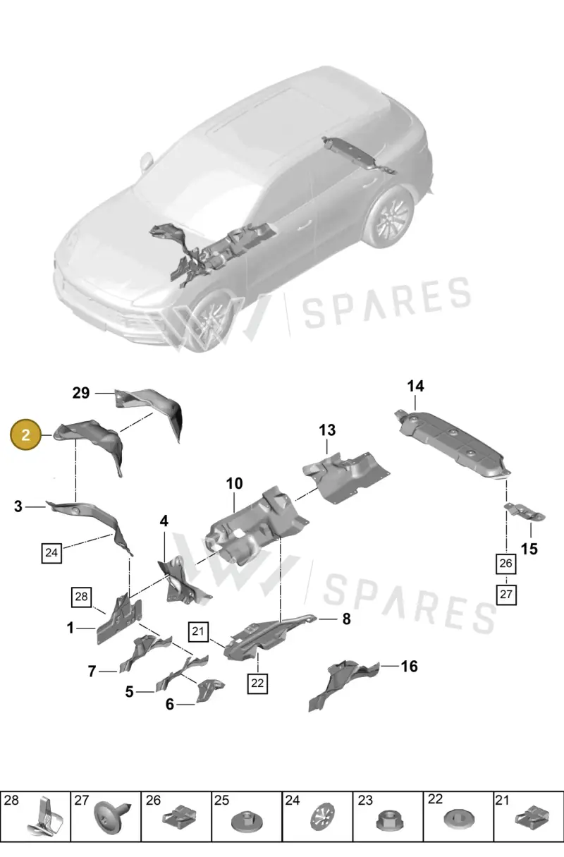 95882562100 — Porsche Cayenne Diesel V6 (2017-2023) diagram p51801080, position 2