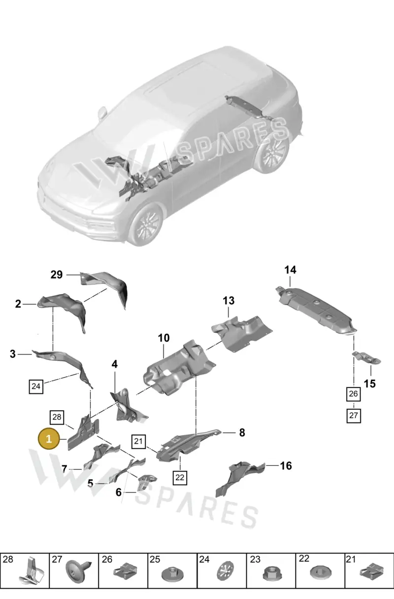 95882564200 — Porsche Cayenne Diesel V6 (2017-2023) diagram p51801080, position 1