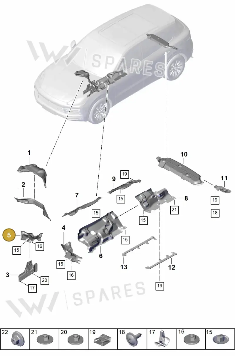 95882564420 — Porsche Cayenne Coupe (2023-2023) diagram p60801720, position 5