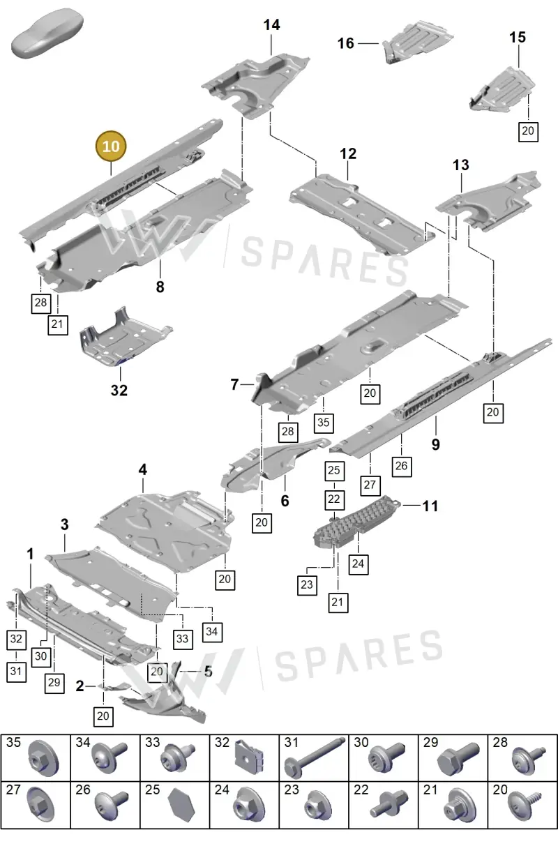 95885347400 — Porsche Cayenne Coupe (2023-2023) diagram p60801700, position 10