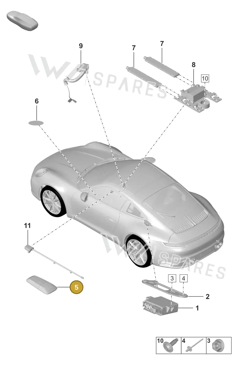 958862077A — Porsche 911 (2018-2024) diagram p53901070, position 5