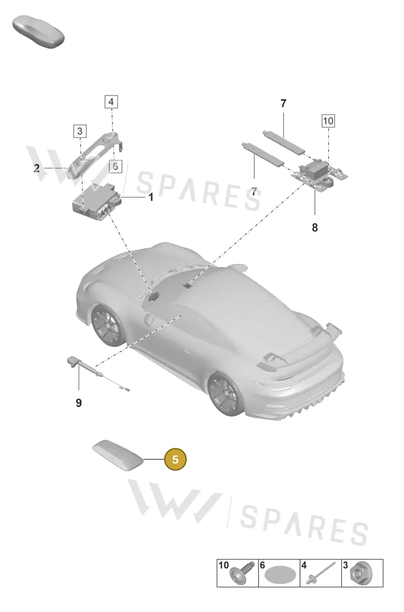 958862077A — Porsche 911 (2021-2022) diagram p59901070, position 5