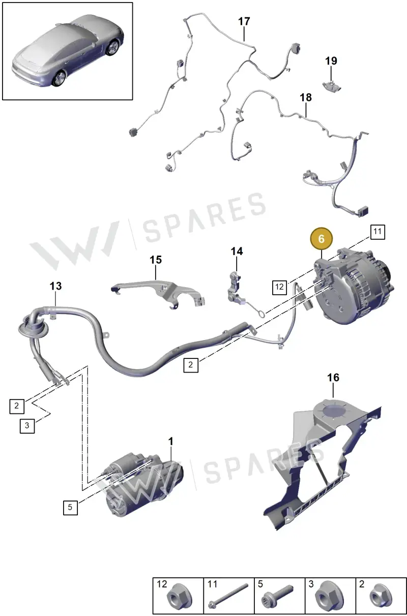 95890302401 — Porsche Panamera (2016-2020) diagram p49902005, position 6