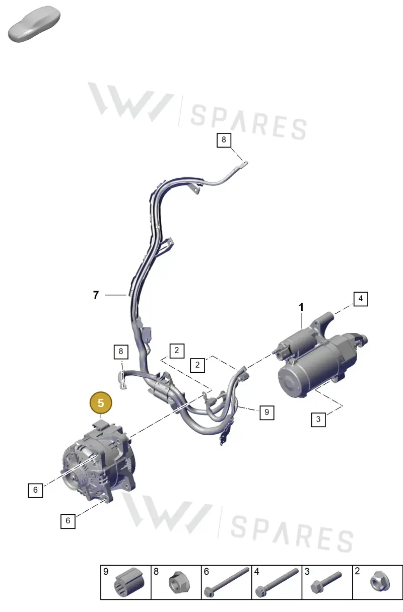 95890302401 — Porsche Cayenne Coupe (2023-2023) diagram p60902200, position 5