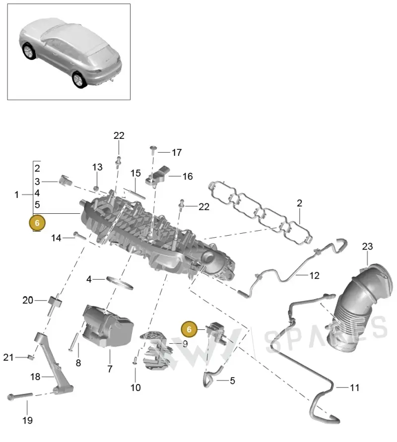 95890628310 — Porsche Macan (2013-2018) diagram p44107068, position 6