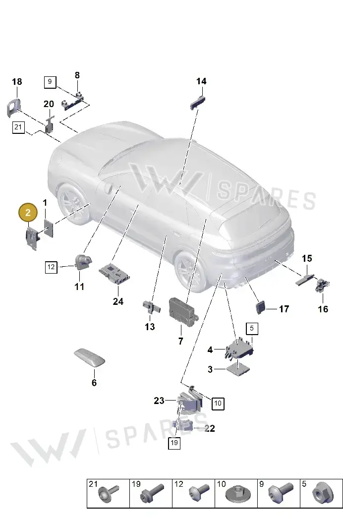95890728600 — Porsche Cayenne Coupe (2023-2023) diagram p60901300, position 2