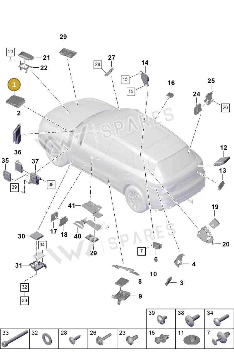 95890730900 — Porsche Cayenne (2017-2023) diagram p51901003, position 1