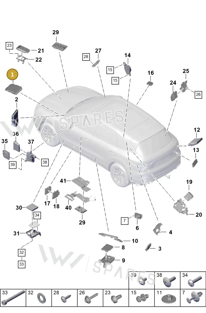 95890730910 — Porsche Cayenne (2017-2023) diagram p51901003, position 1