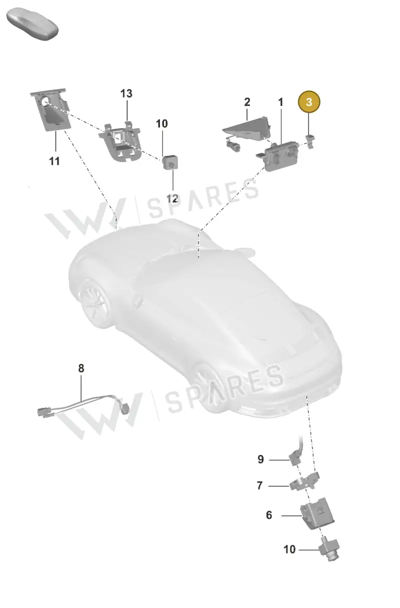 958907671 — Porsche 992 Carrera 4 GTS (2018-2024) diagram p53913000, position 3