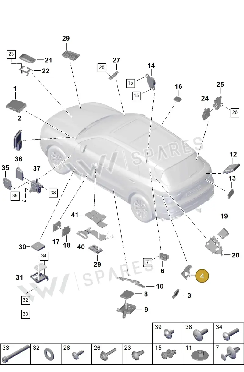 95890768100 — Porsche Cayenne (2017-2023) diagram p51901003, position 4