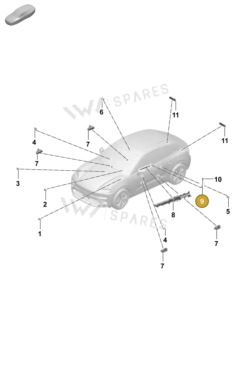 958919238 — Porsche Macan (2024-2024) diagram p61905100, position 9
