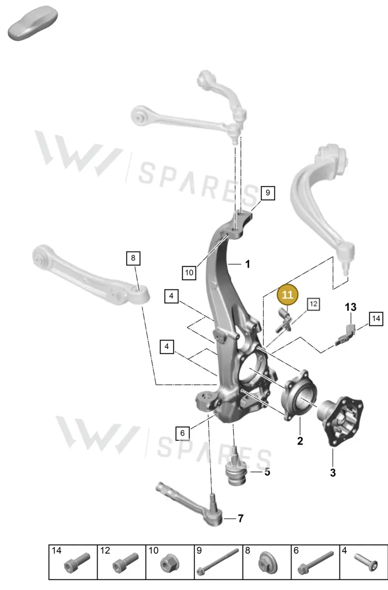 958927807 — Porsche Cayenne Coupe (2023-2023) diagram p60401020, position 11