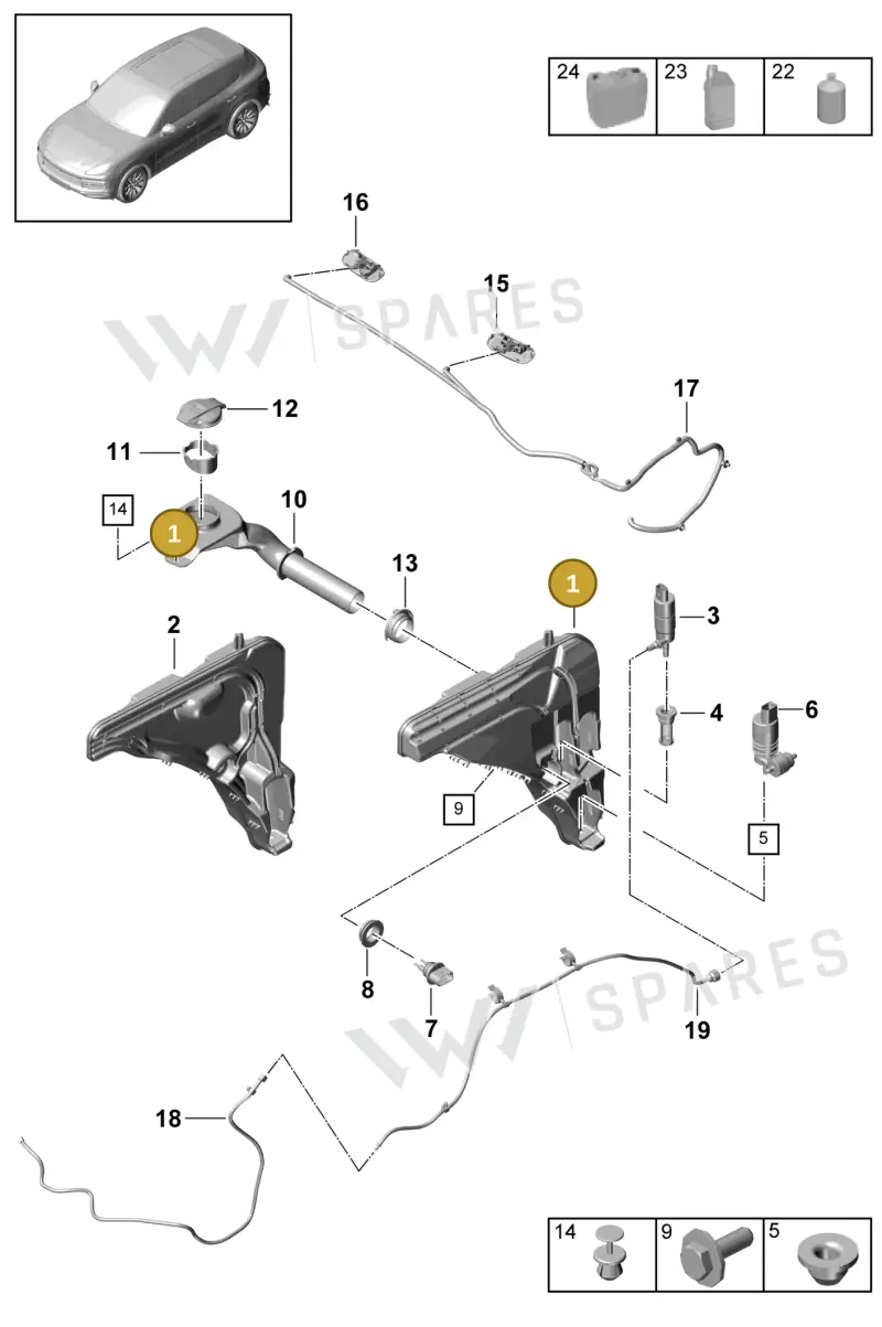 95895545200 — Porsche Cayenne Diesel V6 (2017-2023) diagram p51904010, position 1