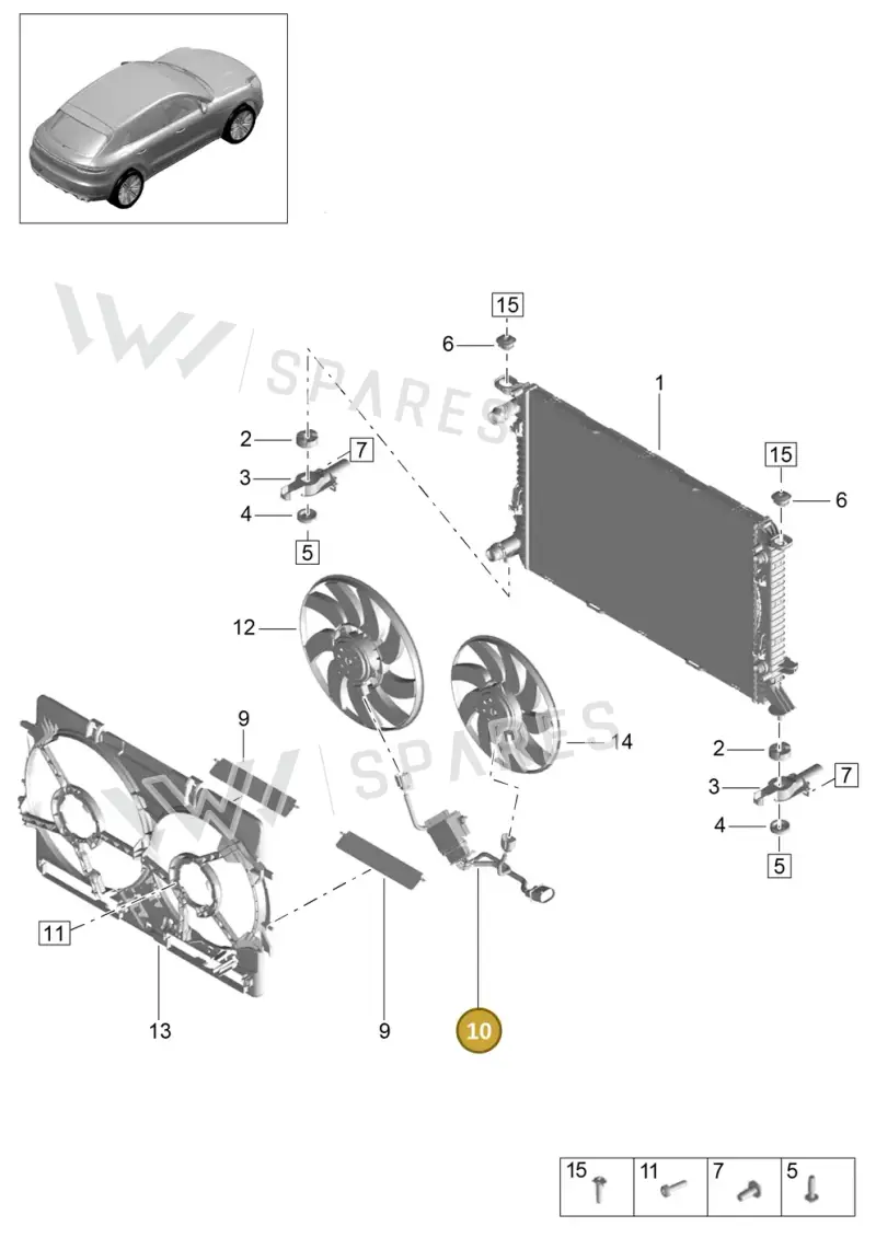 958959501 — Porsche Macan (2018-2022) diagram p52000117, position 10