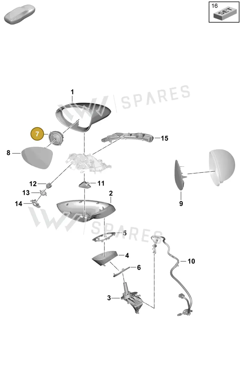95895957800 — Porsche Cayenne Coupe (2023-2023) diagram p60809500, position 7