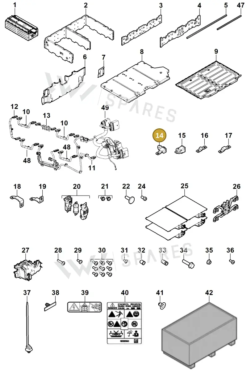 958971221D — Porsche Cayenne (2010-2018) diagram p35901040, position 14