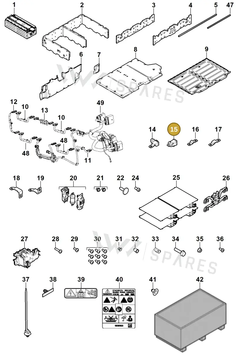 958971221E — Porsche Cayenne (2010-2018) diagram p35901040, position 15