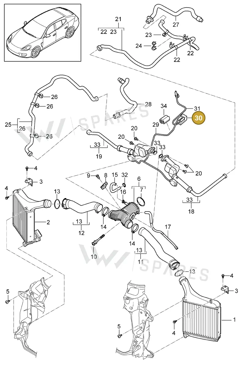 95897191800 — Porsche Panamera (2009-2016) diagram p35107062, position 30