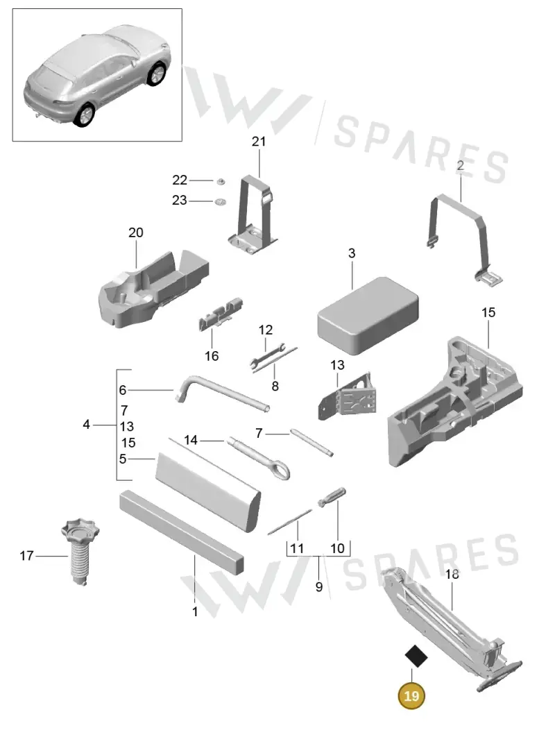 95B010861R — Porsche Macan (2013-2018) diagram p44001000, position 19