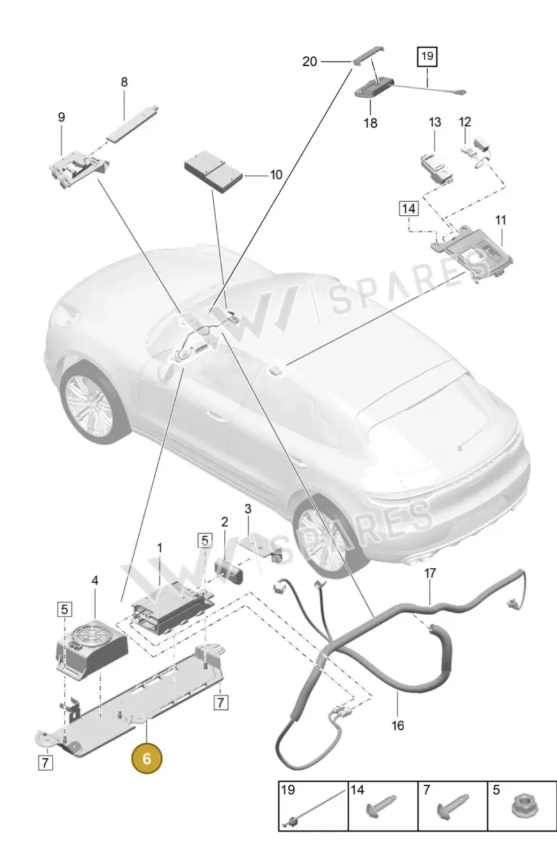 95B035205A — Porsche Macan (2018-2022) diagram p52911040, position 6